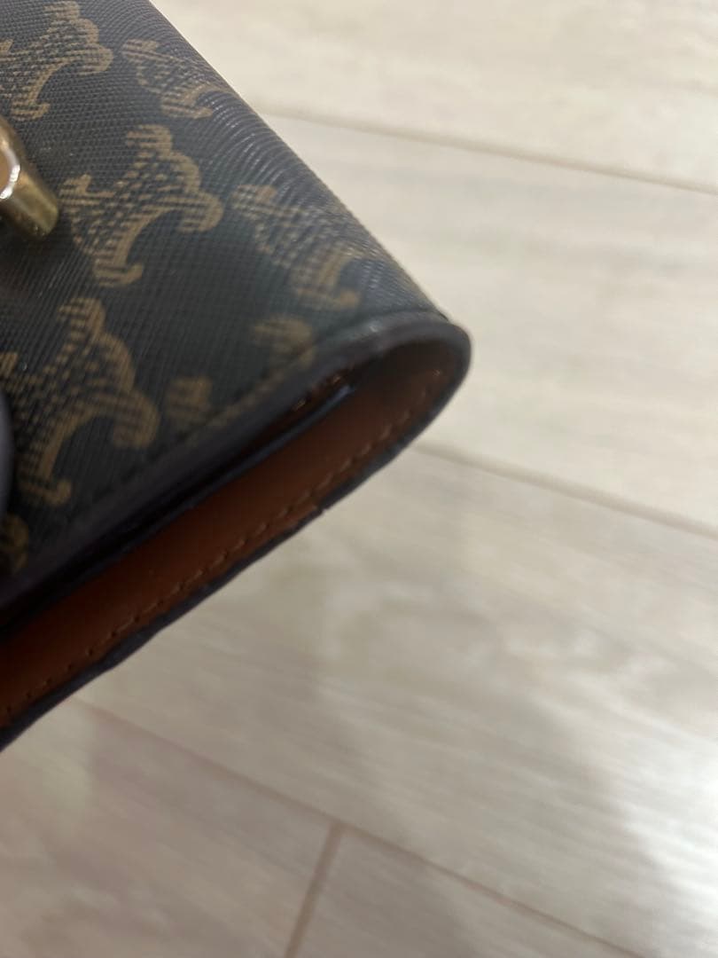 CELINE 三つ折り財布 ブラック ブラウン