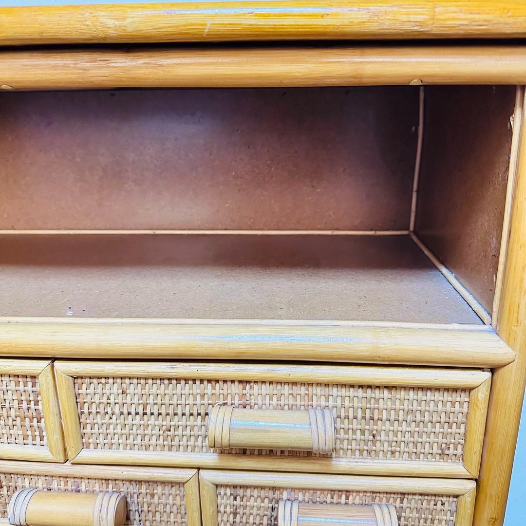 昭和レトロ エスニック アジアン 籐家具 ラタン 古民具 古道具 ラック