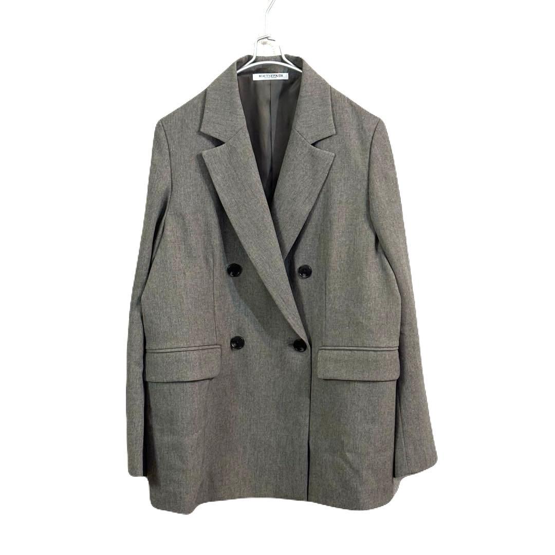 BEAUTY&YOUTH UNITED ARROWS ダブルジャケット グレー