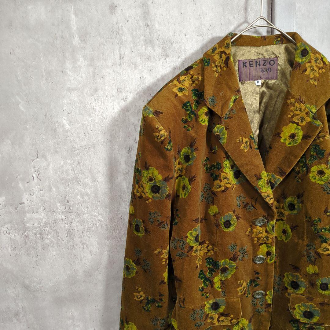 【80~90s】KENZO ケンゾー 花柄VelvetTailoredJkt