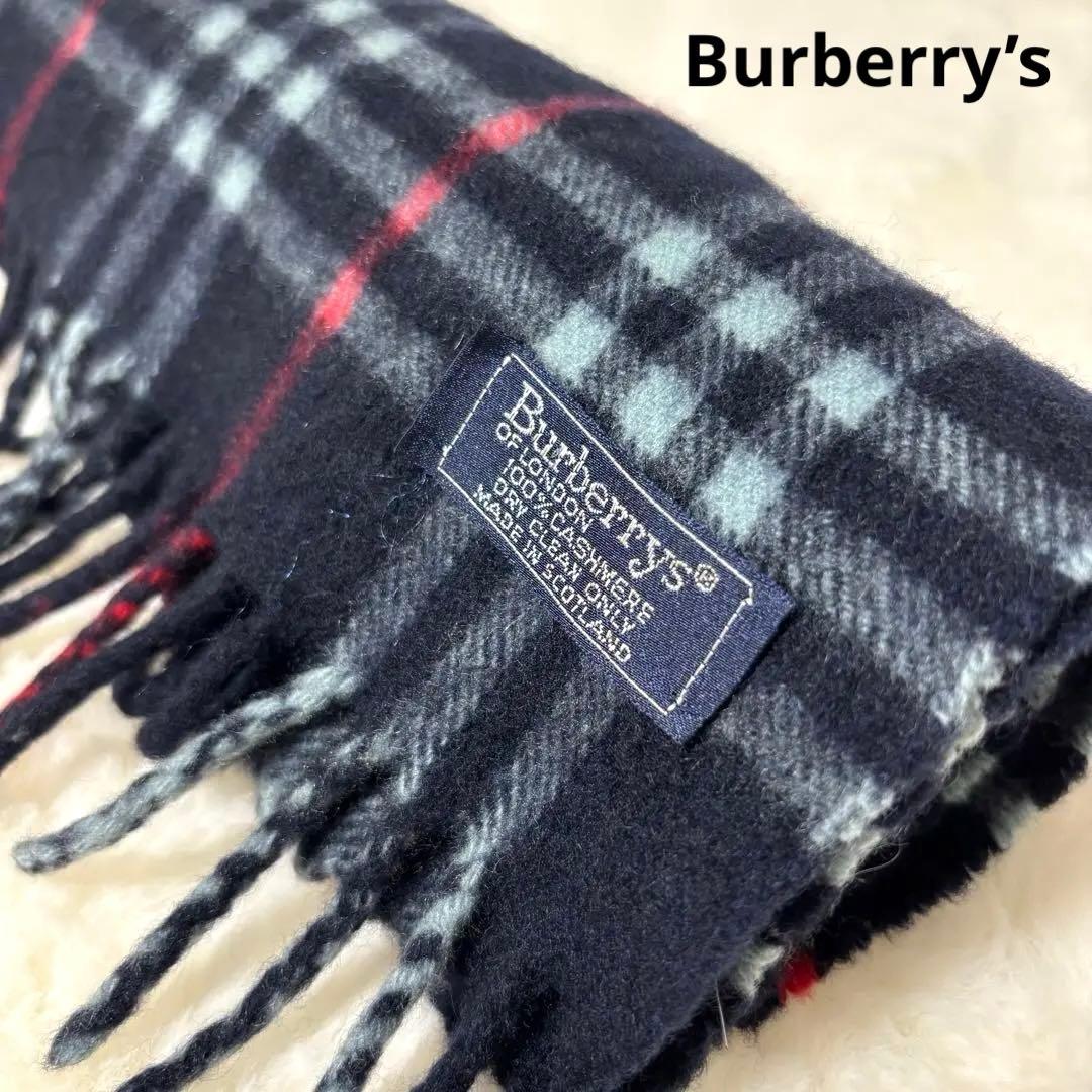 【美品】 Burberry’s カシミヤ100% ノバチェック スコットランド製