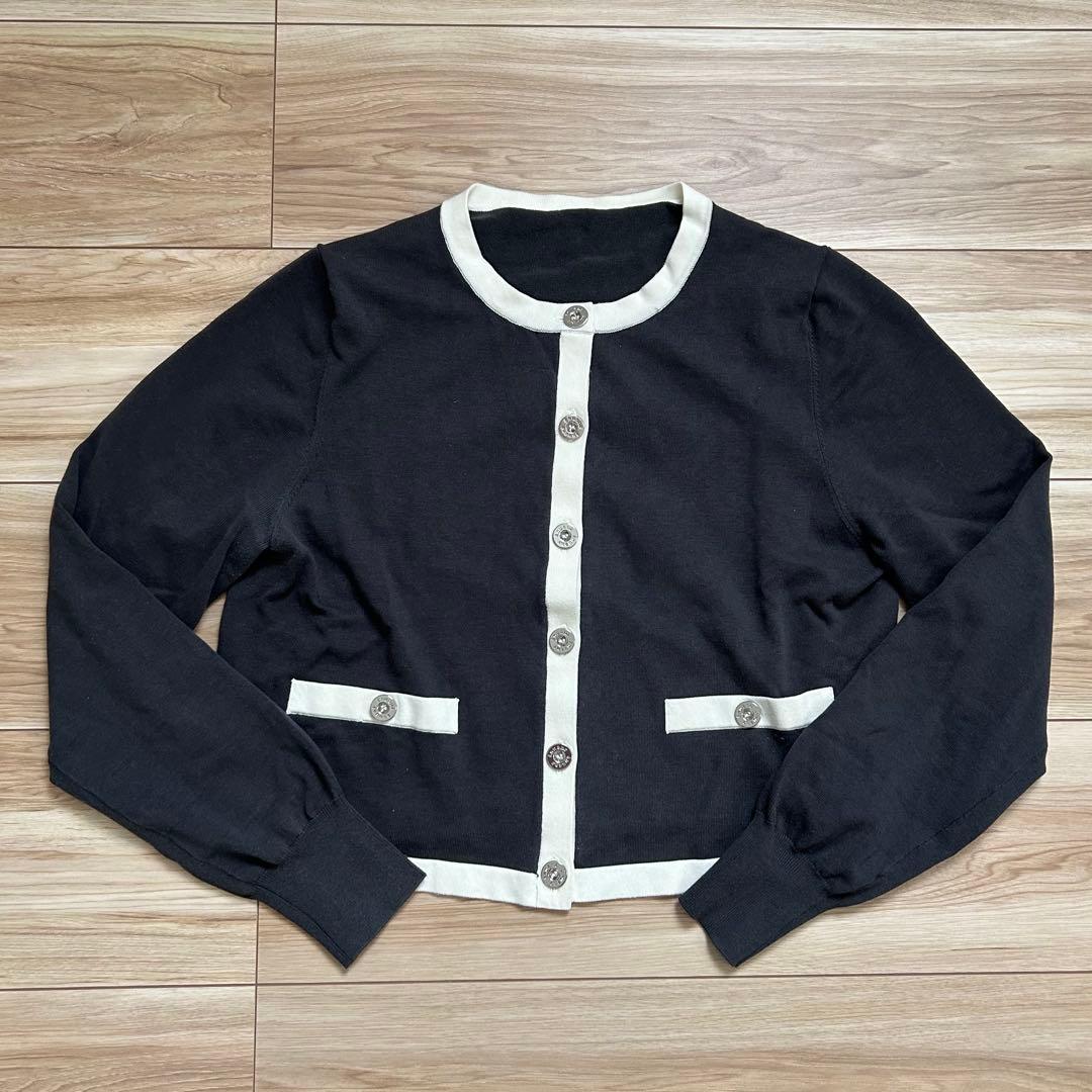 シルクブレンドベーシックニットカーディガン　anuans