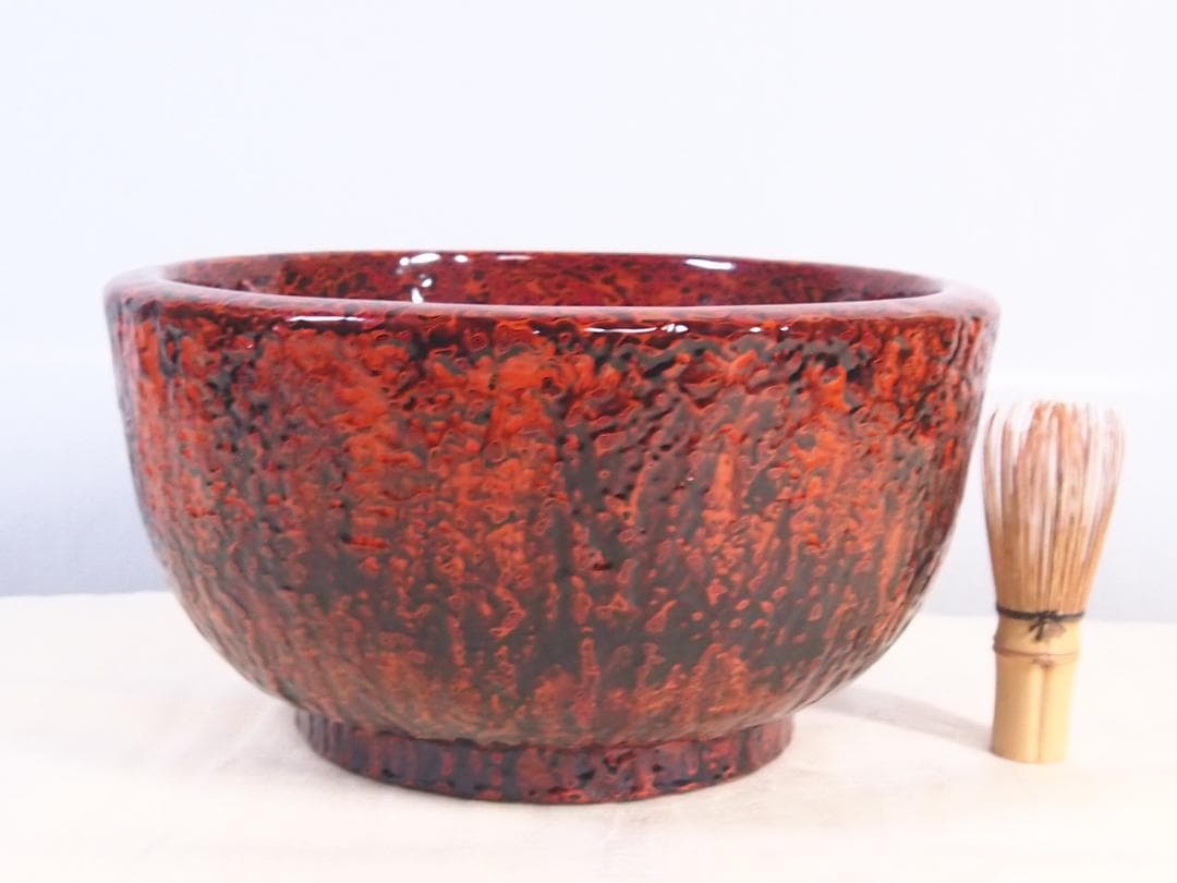 【未使用】津軽塗/若狭塗 味のある大鉢 こね鉢/菓子鉢/ボウル 漆器/調理器具