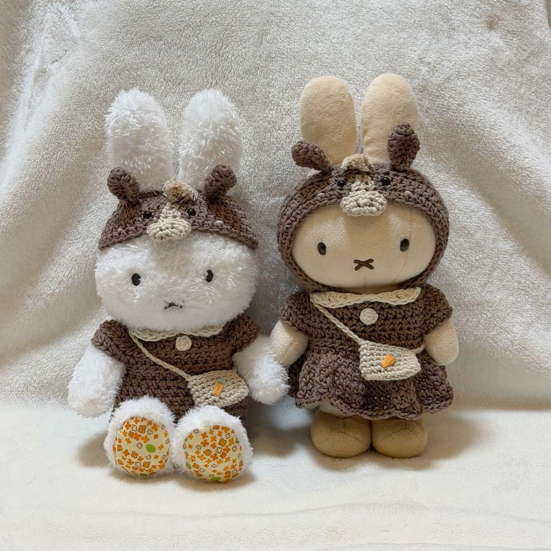 NARA　ほわほわ干支帽子①・服・にんじんバッグ・キキ風セット・麦わら帽子