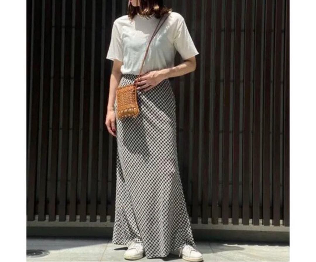 THE SHINZONE CHECK SKIRT/チェックスカート　S ロング