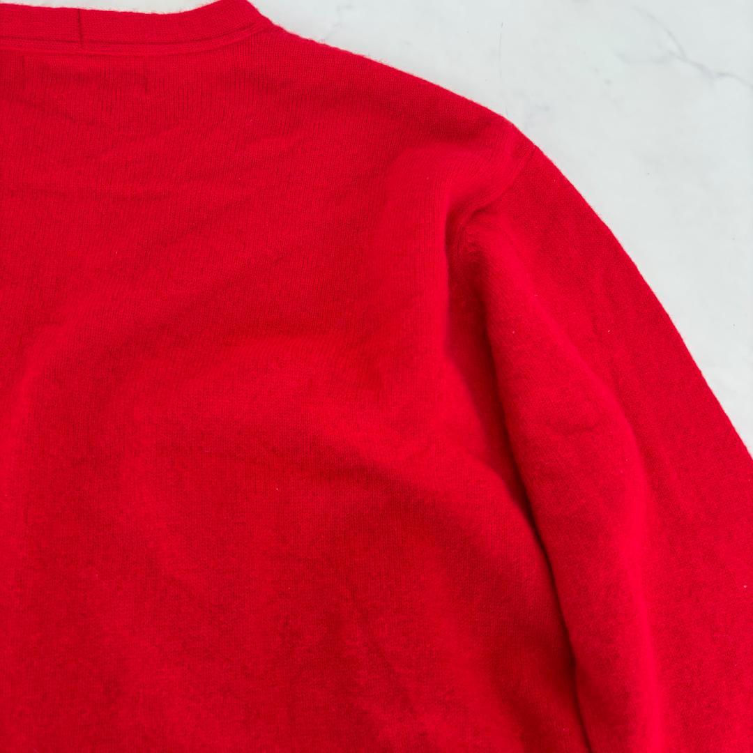 YVES SAINT LAURENT カーディガン 赤 L（D106）