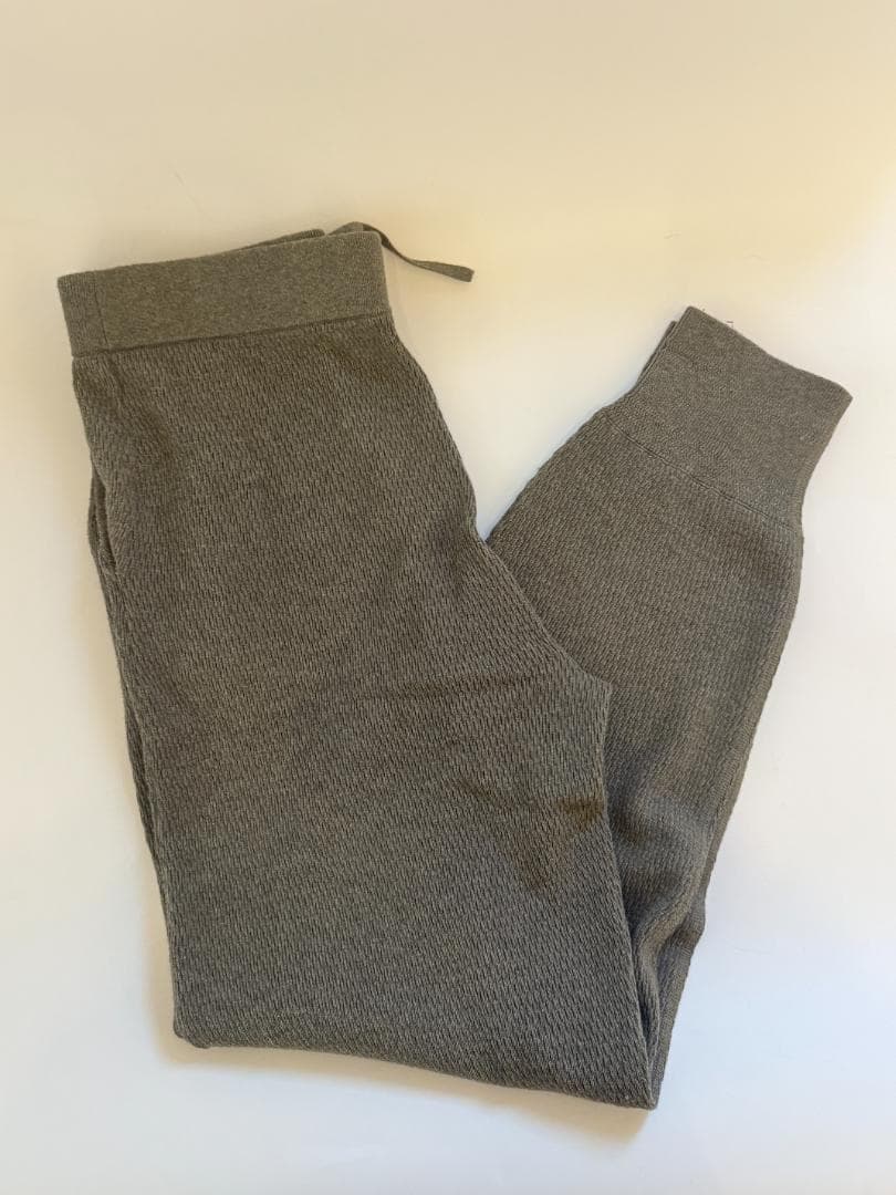 HYKE ハイク KNIT THERMAL TRACK PANTS カーキ 4