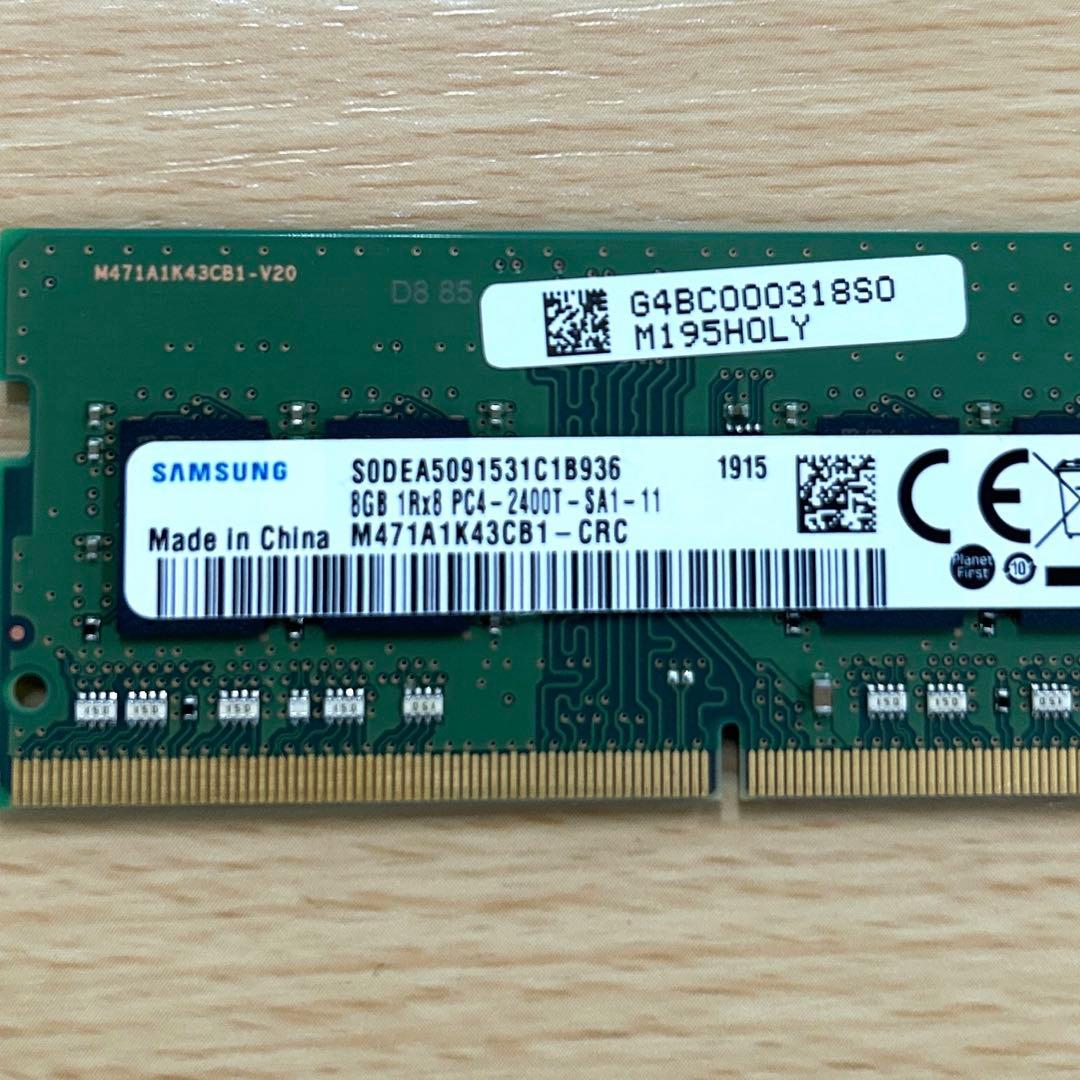 SAMSUNG DDR4 8GBメモリー×2枚 計16GB 動作確認済