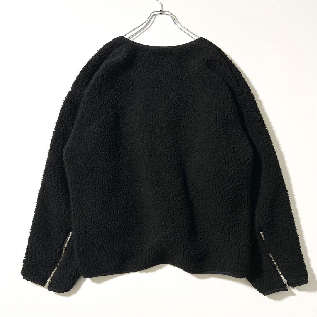 3394【美品】シュタイン　リバーシブルブルゾン 裏ボア グレー　黒　L