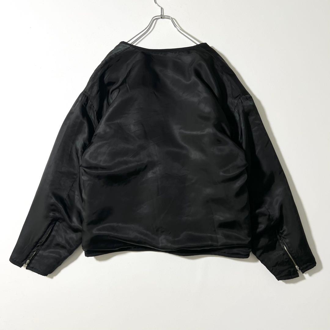 3394【美品】シュタイン　リバーシブルブルゾン 裏ボア グレー　黒　L