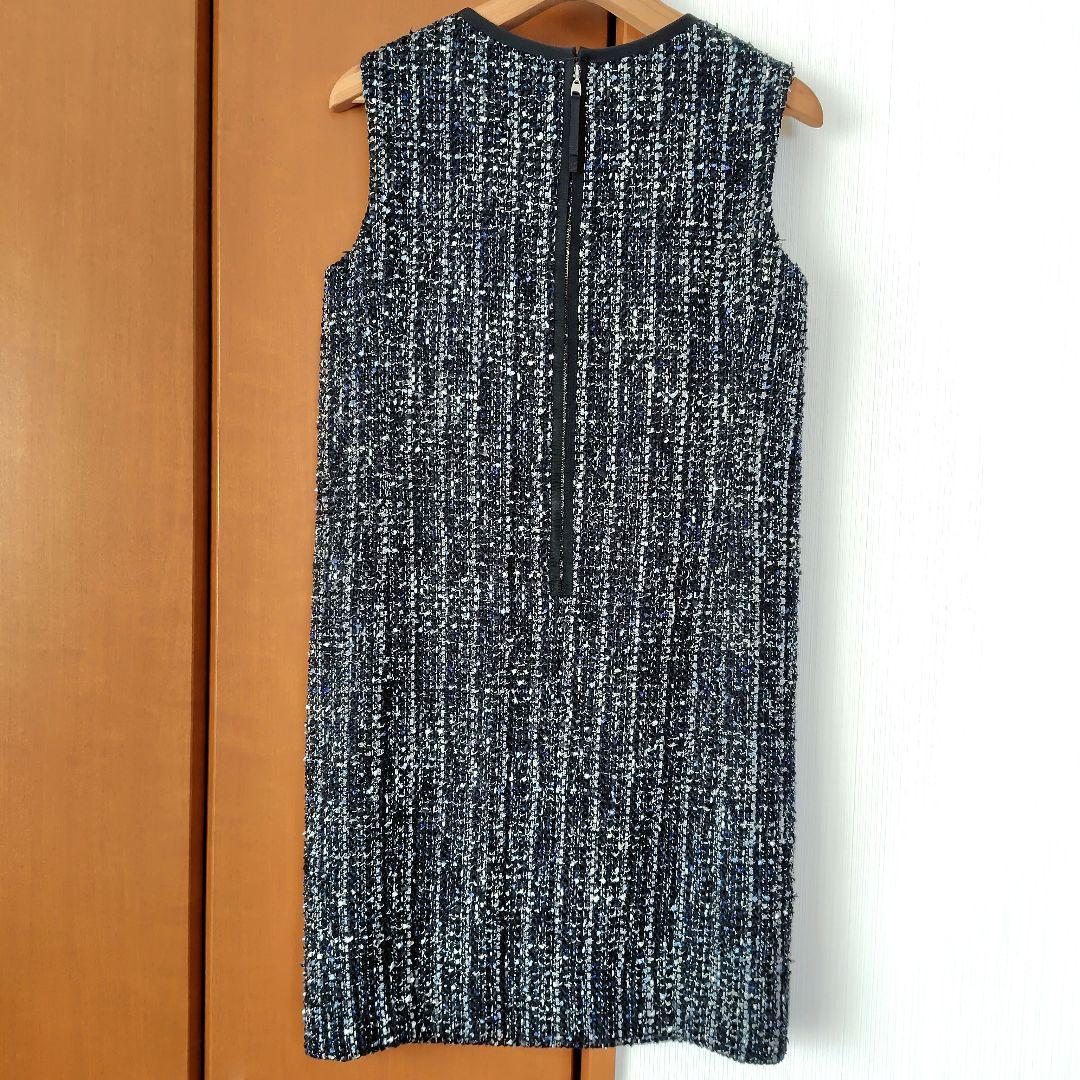 新品　m’sselect　S　ワンピース　エムプルミエ　Мプルミエ　ツイード