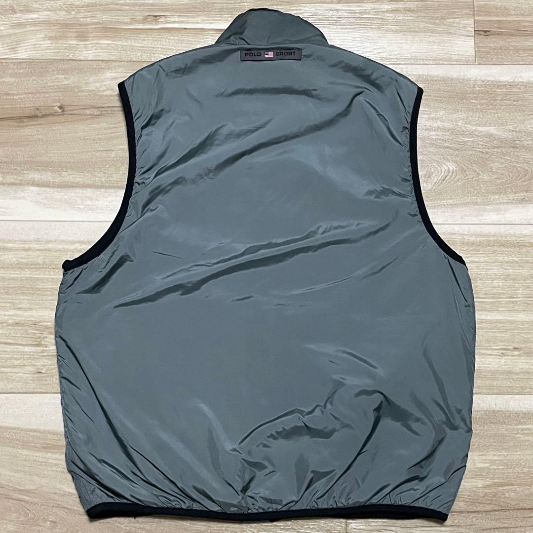 [M] 90s POLO SPORT リバーシブル ナイロン フリース ベスト