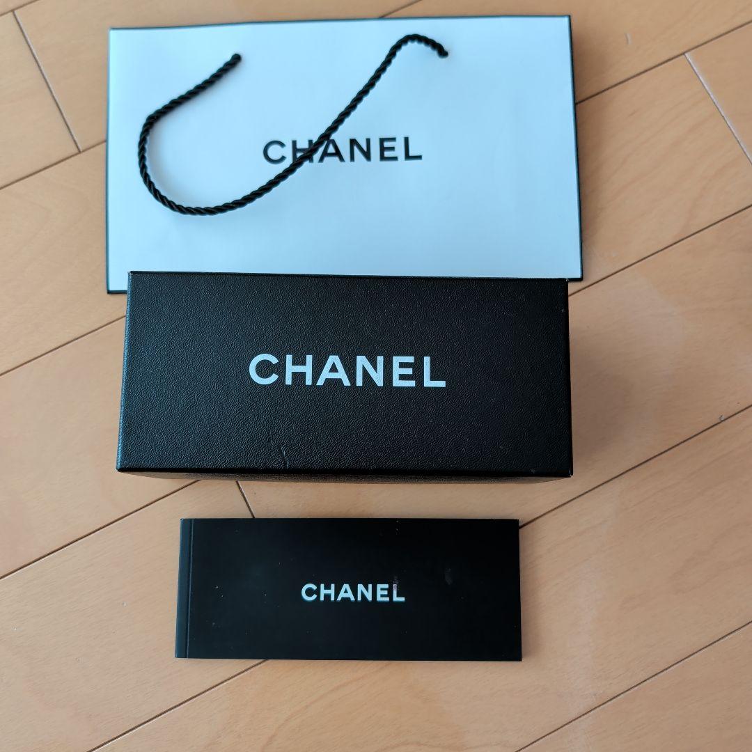 CHANEL サングラス リボン付ブラウン　ケース箱袋付