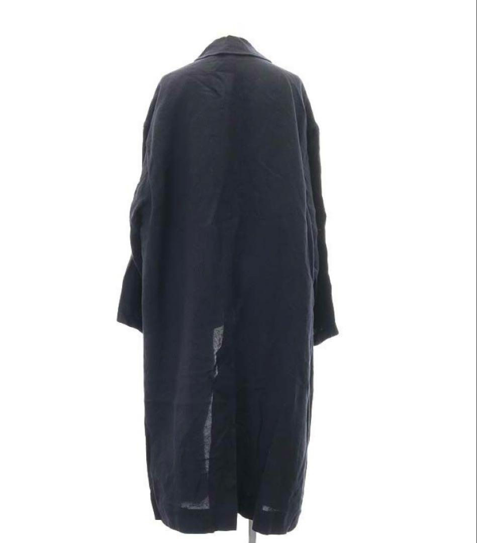 エリオポール⭐︎DUNGAREES リネンオーバーコート36ネイビー