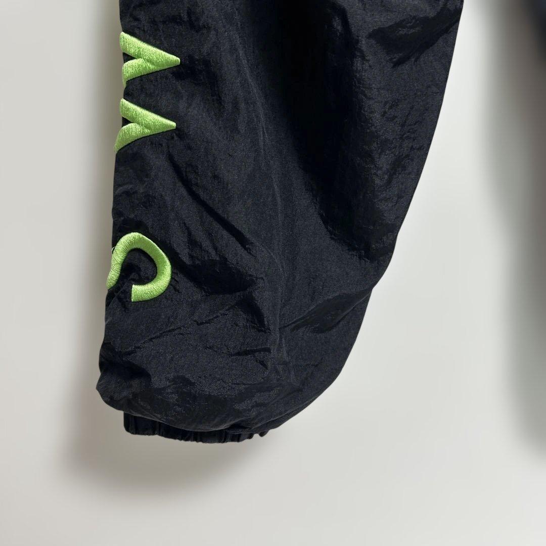 【美品】NIKE ウーヴン　ナイロンパンツ　ダブルスウッシュ　SWOOSH 黒