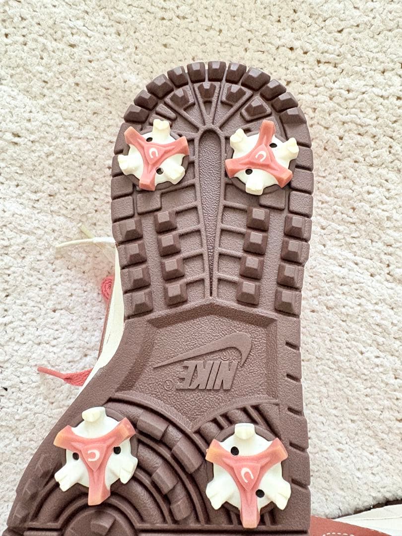 ぱ*ぴ様 Nike Dunk Low ゴルフシューズ ピンク/ホワイト　24㎝