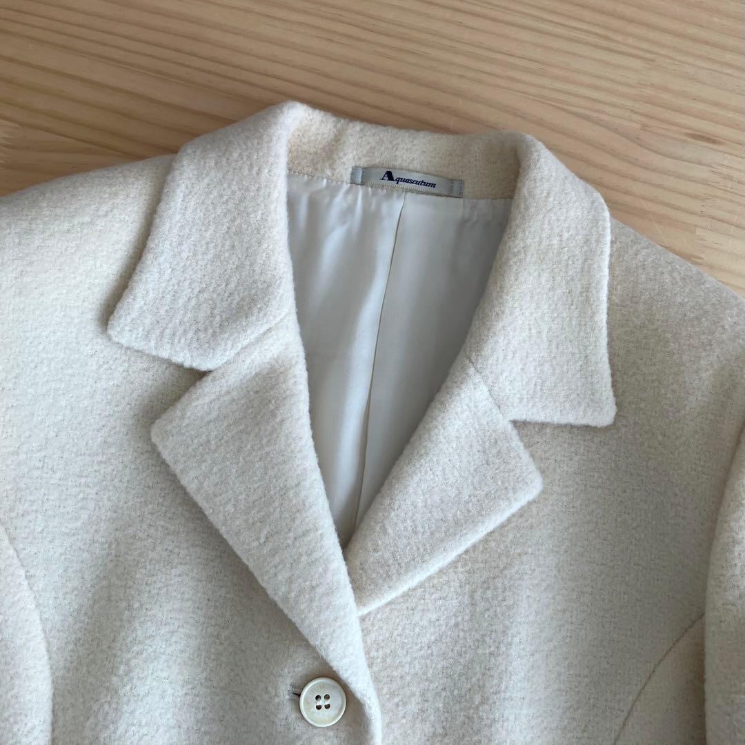 美品 Aquascutum アクアスキュータム ウール系 テーラードジャケット