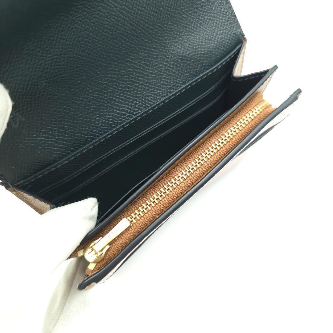 未使用 COACH コーチ 二つ折り財布 ウォレット 80691 ブラウン レザ