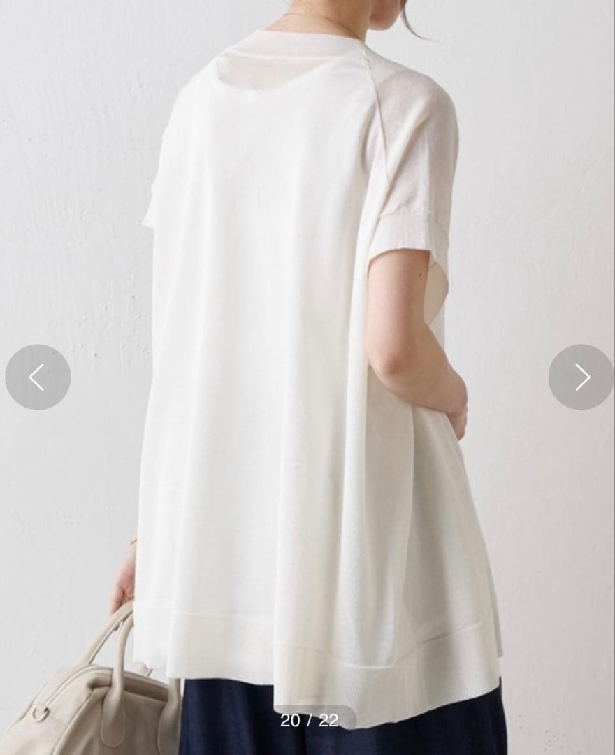 美品　Beardsley ビアズリー ポンチョカーデ ホワイトフリーサイズ