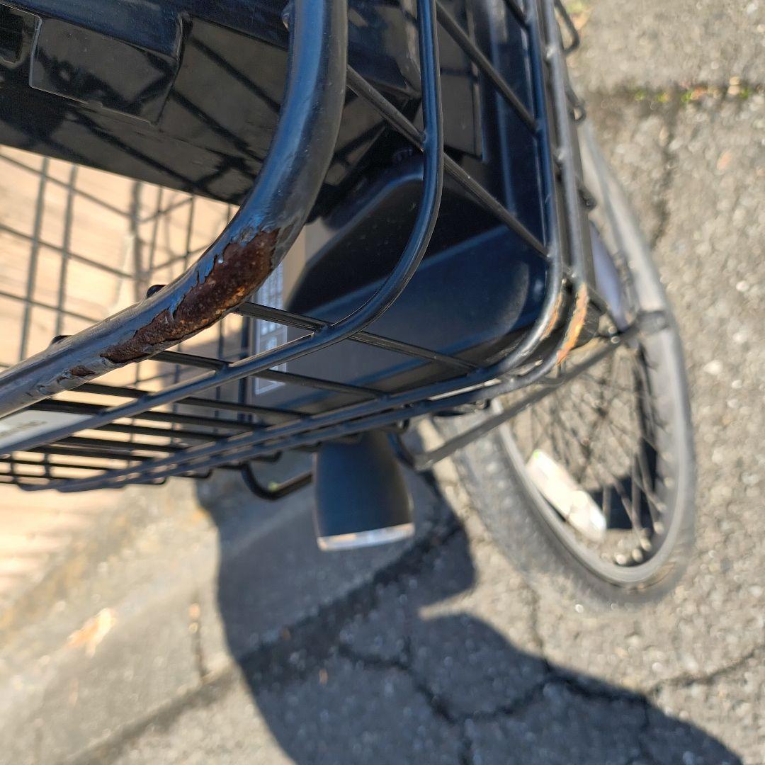 電動アシスト自転車 シティタイプ ブルー 前バスケット付き