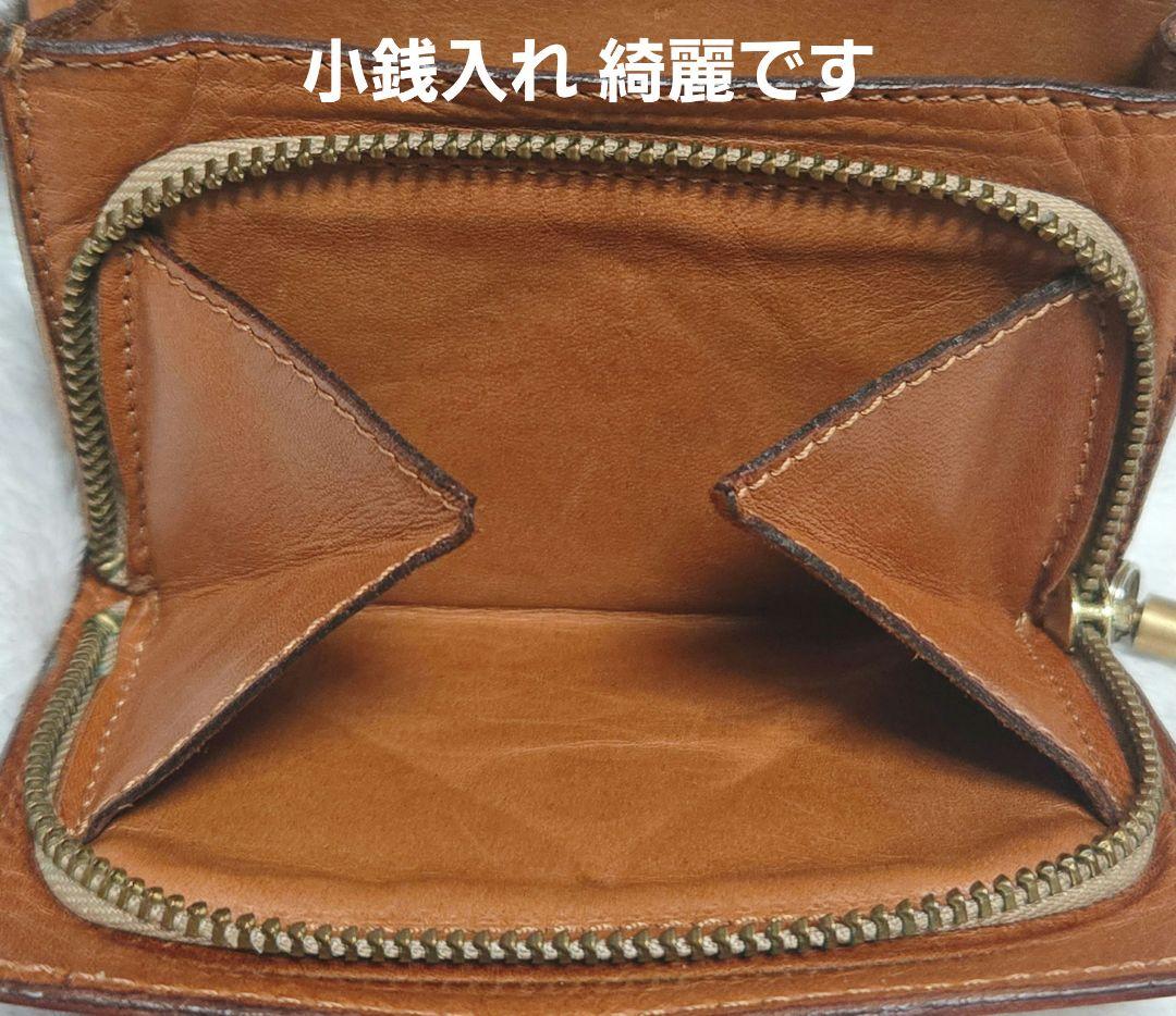 美品✨フェリージ コロコロ 3500 ブラウン 二つ折り財布 レザー