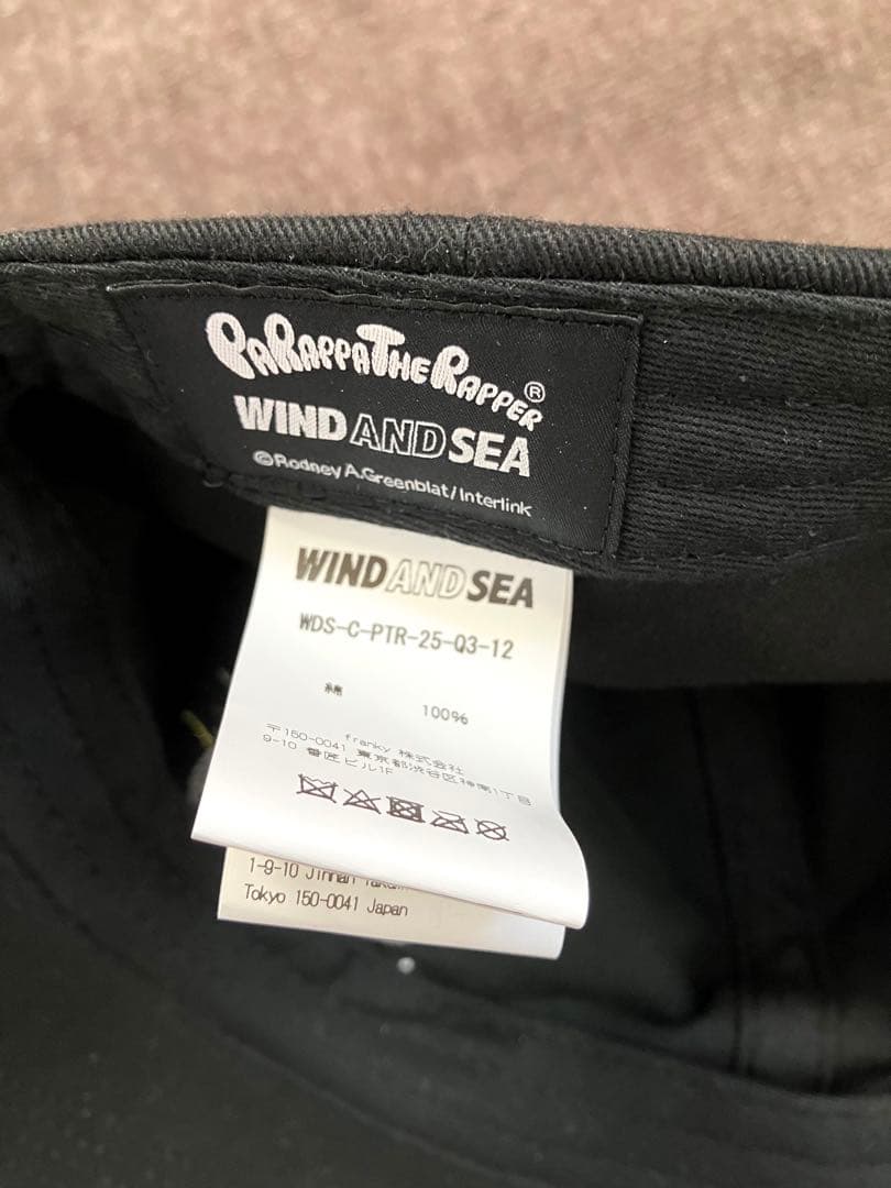 WIND AND SEA パラッパラッパー コラボ キャップ 帽子 黒