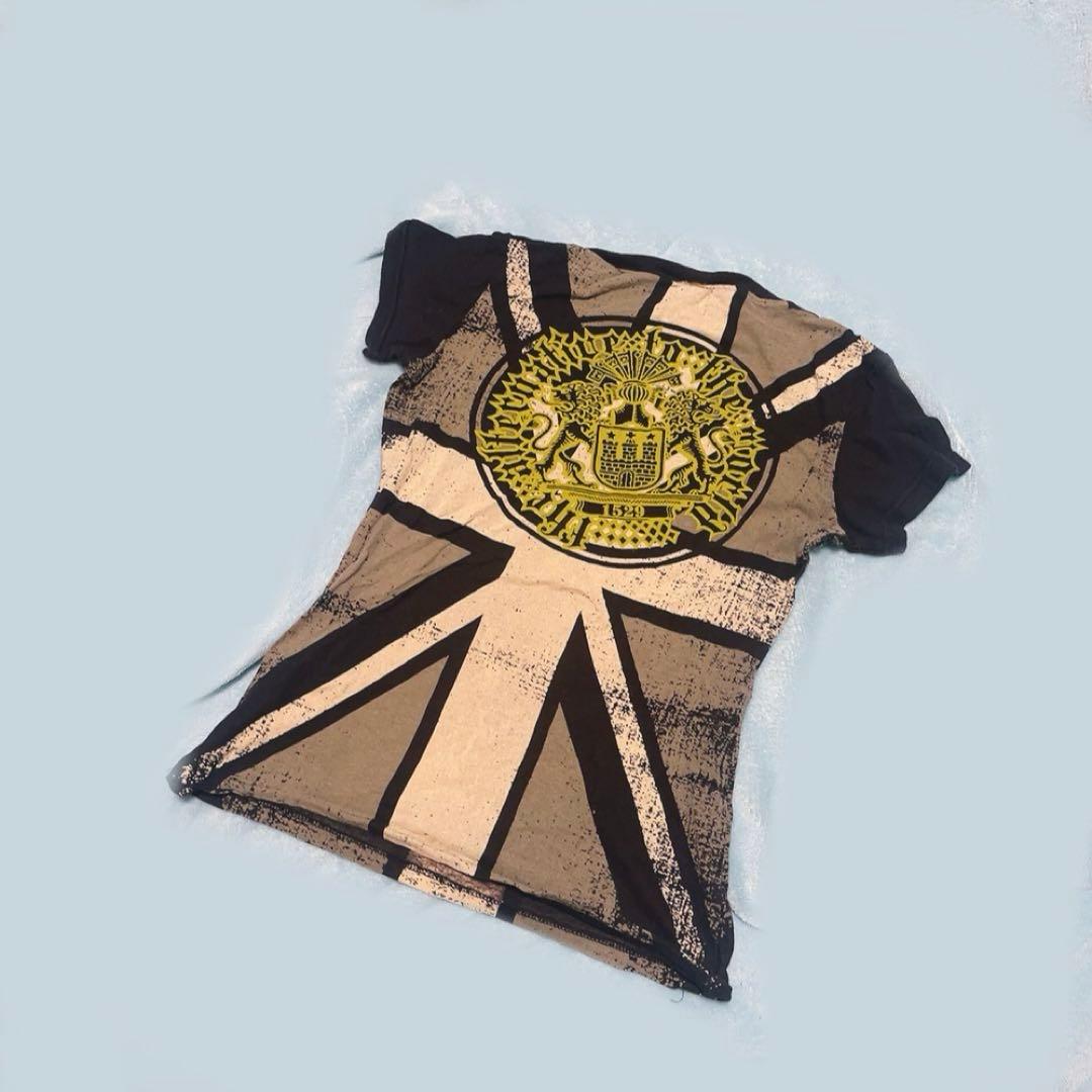 d.i.a. ダイア ユニオンジャック英国旗柄 両面プリントTシャツ y2k平成