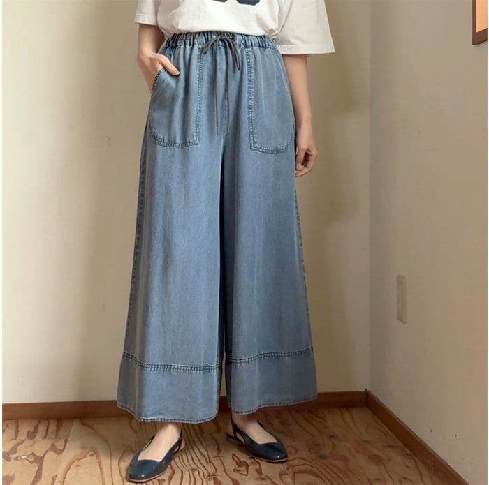 新品タグ付 2026新作 シニカル テンセル デニム ワイド パンツ Mal.