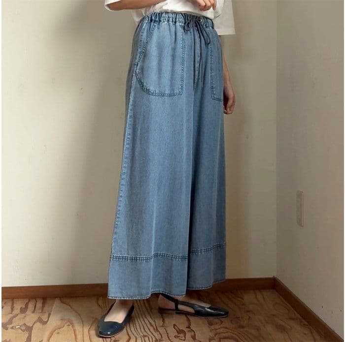 新品タグ付 2026新作 シニカル テンセル デニム ワイド パンツ Mal.