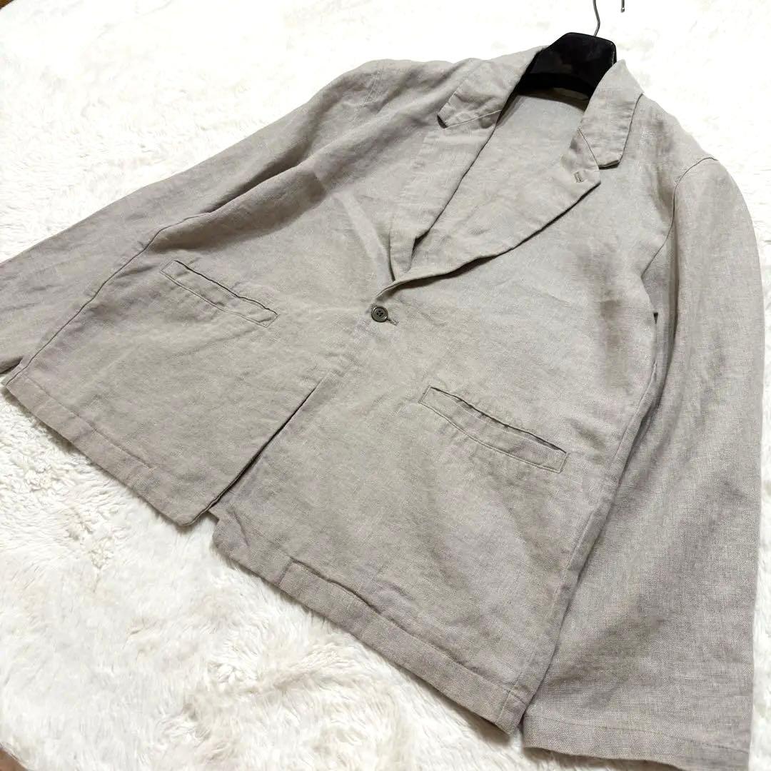 美品 ネストローブコンフェクト ジャケット リネン ナチュラル 炊込み 20SS