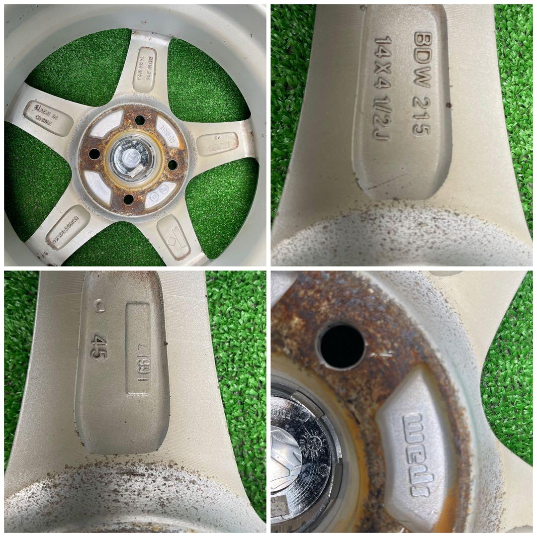WEDS 社外ホイール 14インチ4.5J+45 　STAKER 4本セット！！