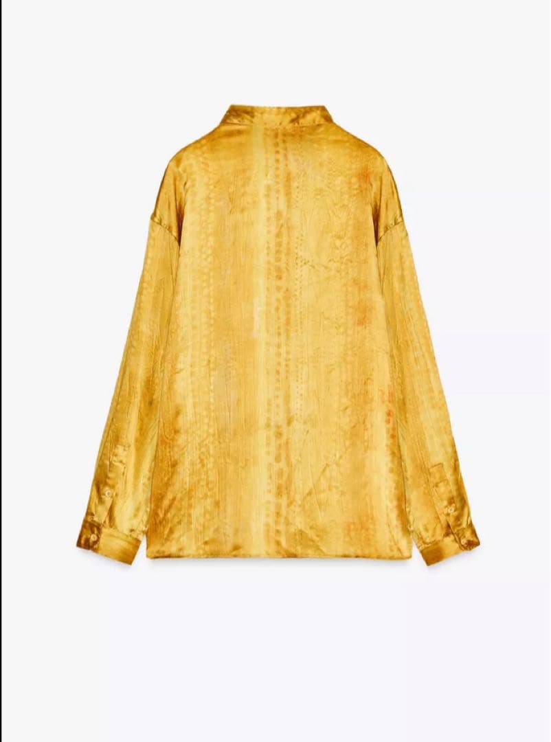 ZARA シルク100% リラックスフィットカラードリラックスシャツ&パンツ