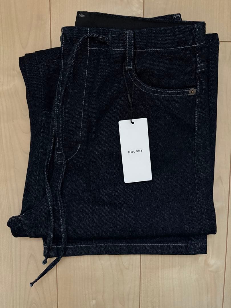 新品タグ付【MOUSSY】 EASY WAIST LIGHT ストレートデニム