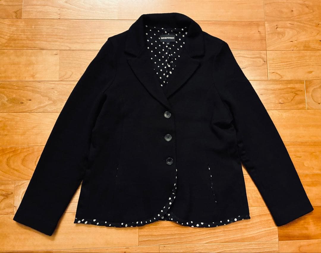 EMPORIO ARMANI エンポリオアルマーニ　ジャケット　水玉　黒　 L