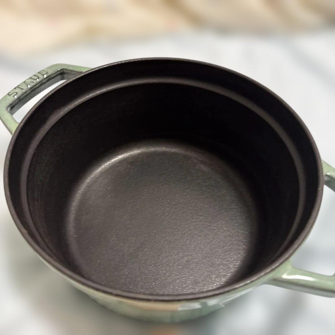STAUB ストウブ La Cocotte 20cm 両手鍋 グリーン 鋳鉄鍋