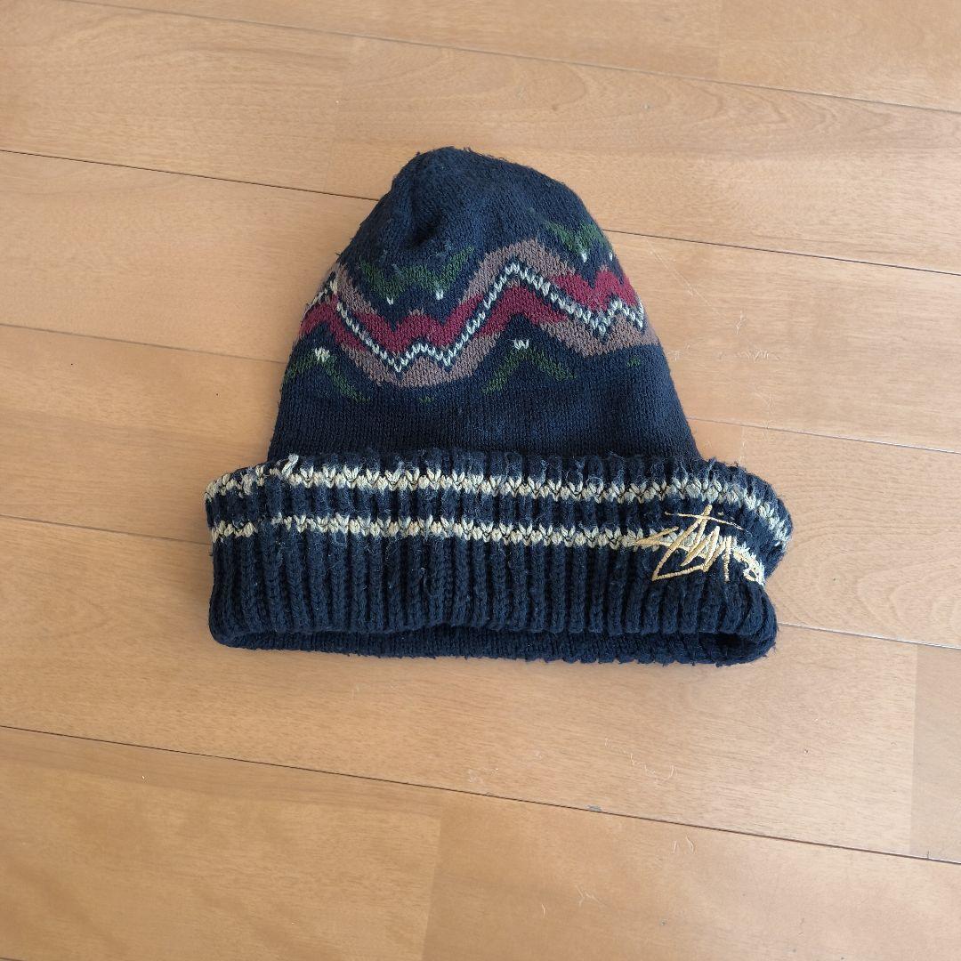 ラ*男様 90s old stussy ロングニット帽