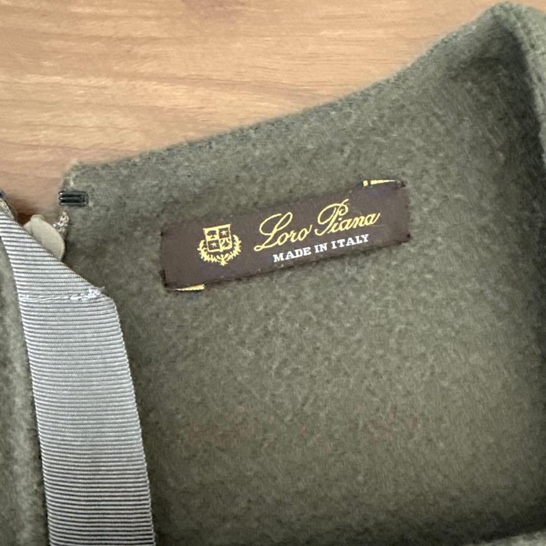Loro Piana ノースリーブタイトワンピース グレー