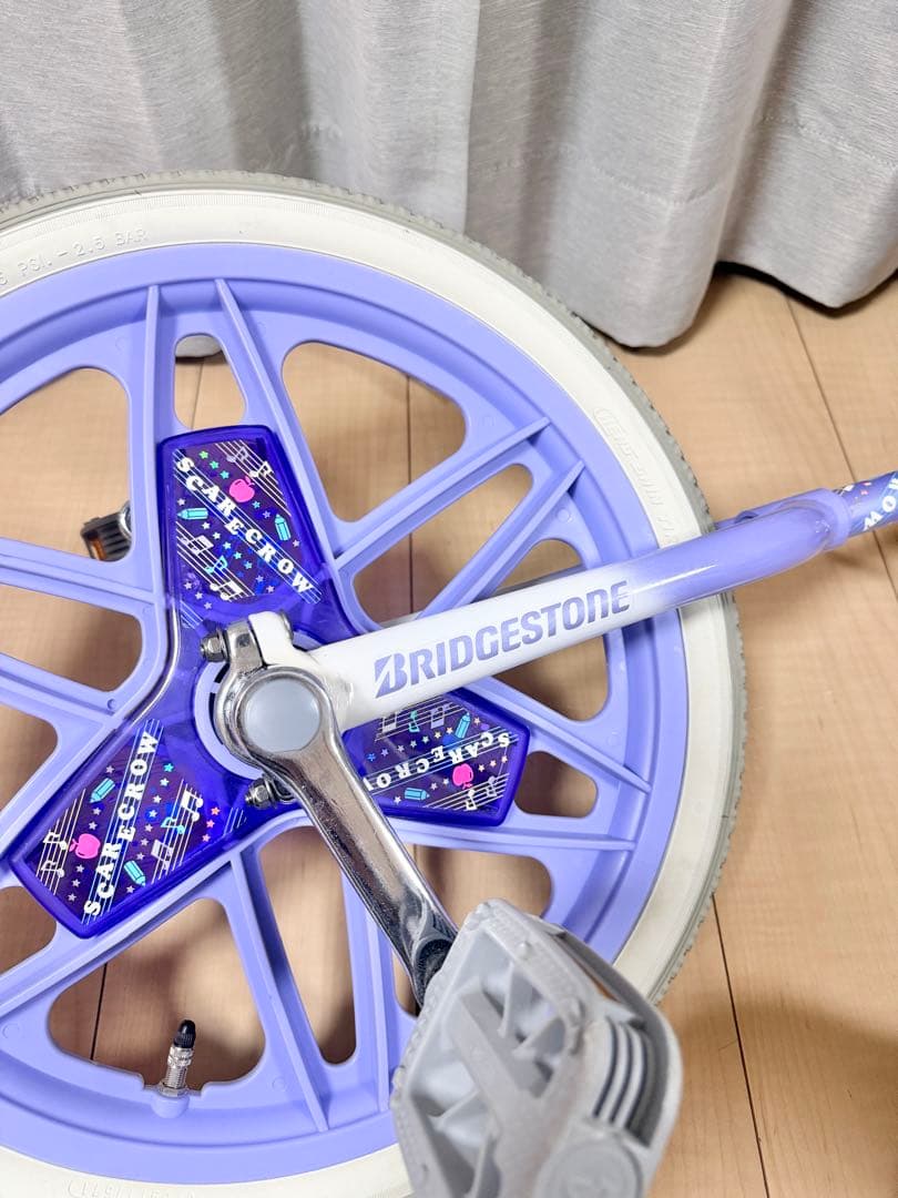 良品 ブリヂストン スケアクロウ 一輪車 18インチ パープル