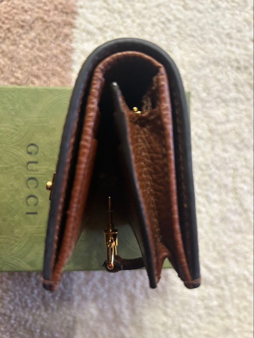 GUCCIジャッキー1961二つ折り財布　デニム