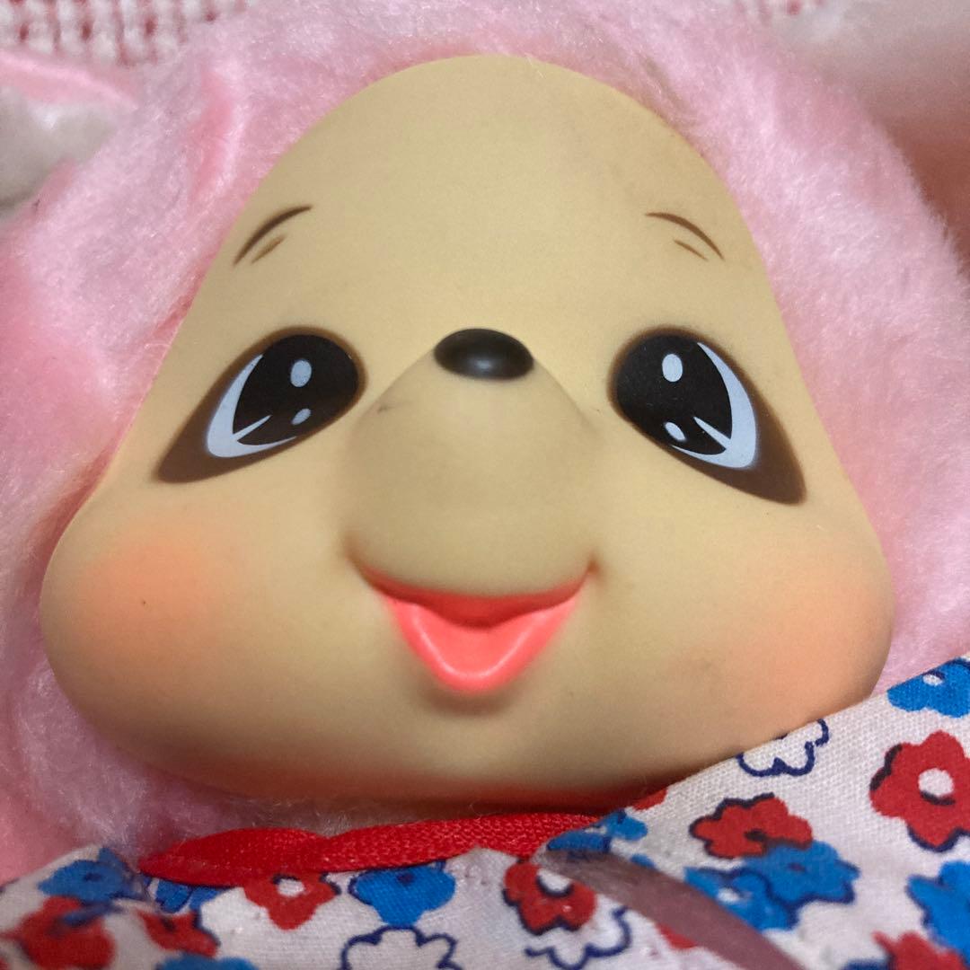 昭和レトロ　メーカー名不明　モンチッチ風　ぬいぐるみ　ウサギ　①