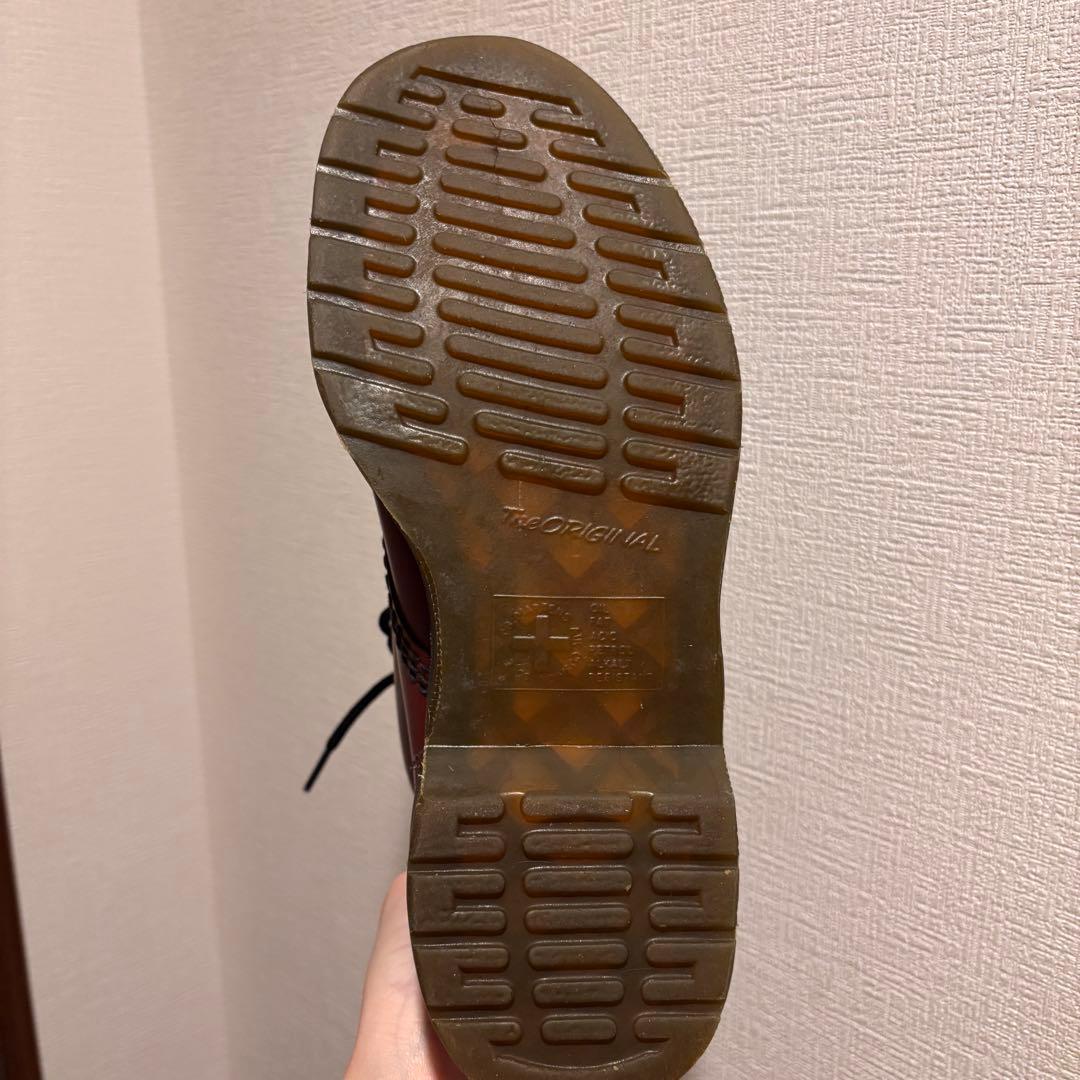 〈美品〉ドクターマーチン8ホールブーツチェリーレッド　38 Dr.Martens