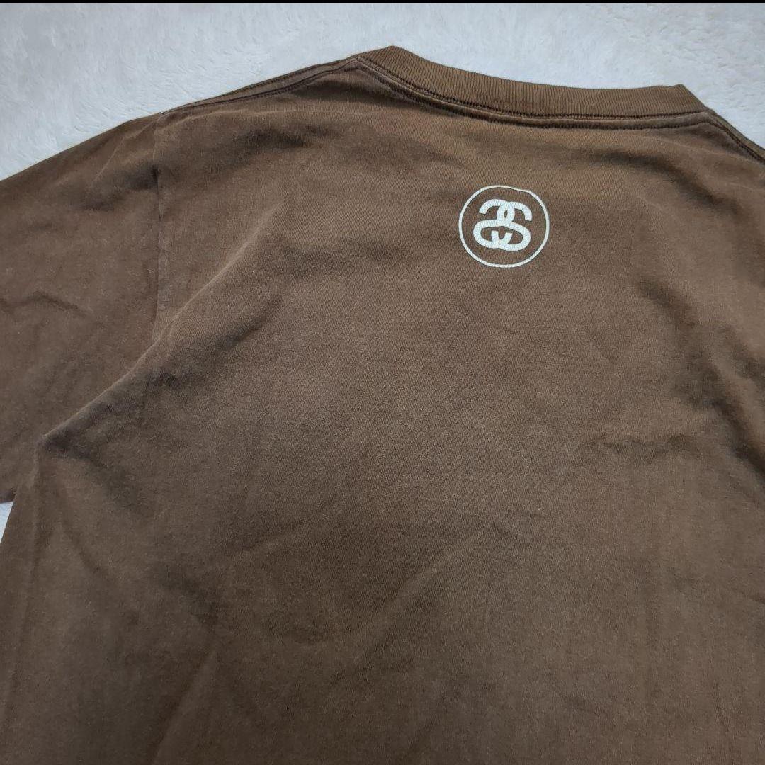 ✨90s！USA製！紺タグ✨old STUSSY NO4 短丈Tシャツ S 茶