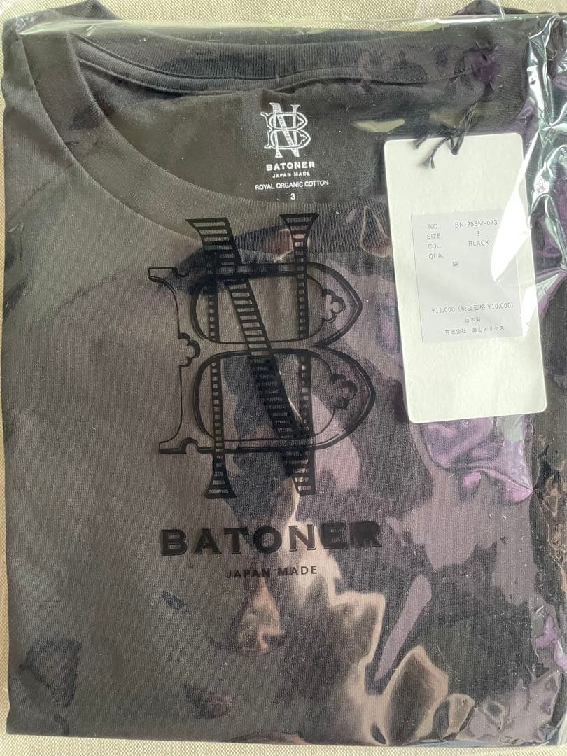 BATONER  ORGANIC COTTON ノースリーブ 3 黒