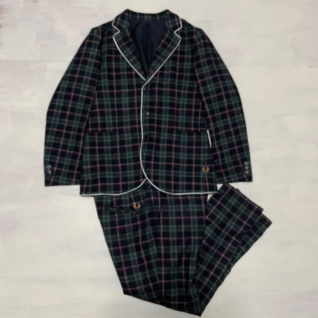 FRED PERRY ウール スーツ セットアップ　ジャケット　本切羽