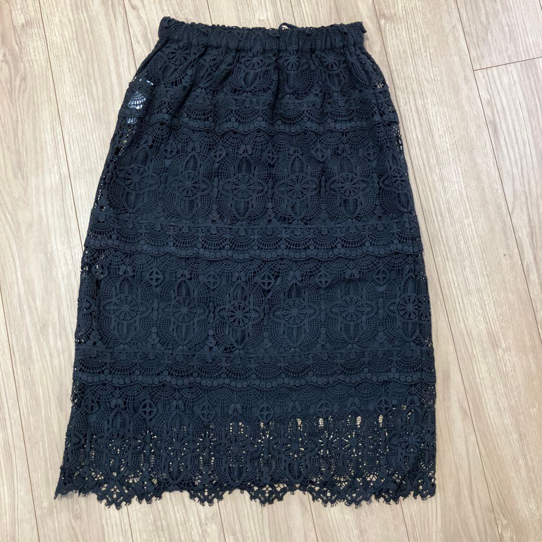 journal standard luxe レースミックススカート⭐︎黒⭐︎未使用品