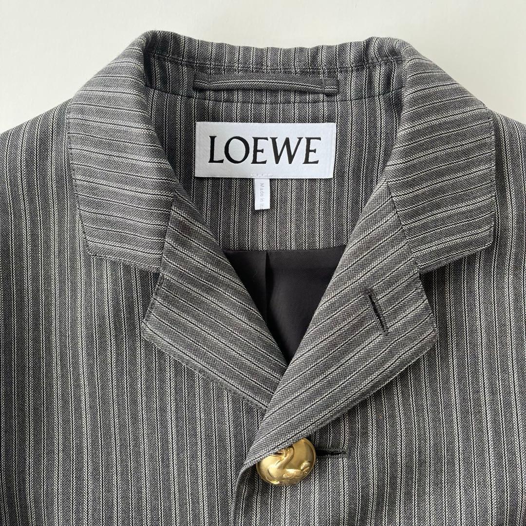 ジャケット・アウター LOEWE Gold Button Stripe Tailored Jacket