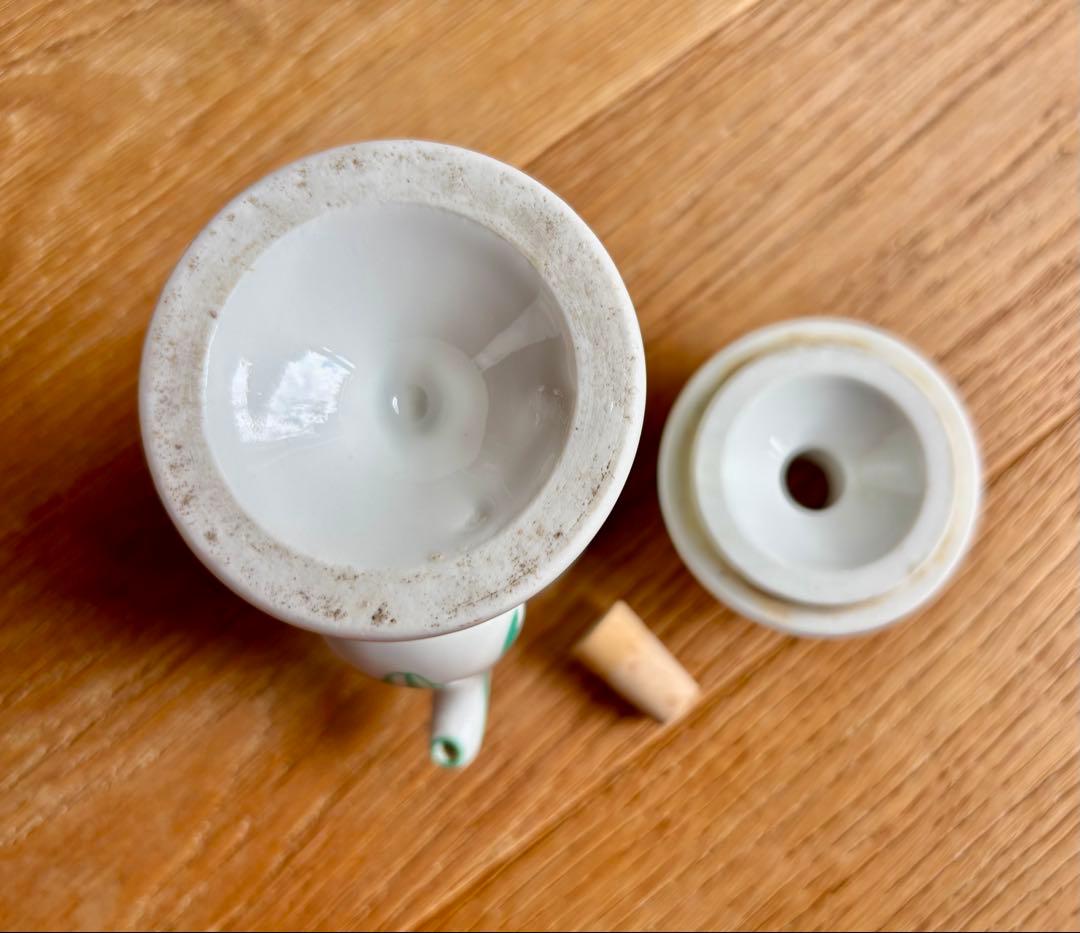 フランスアンティーク 磁器の小さなビネガーポット 美品