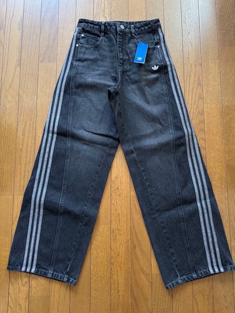 adidas originals レディース ジーンズ ルーズ デニム パンツ