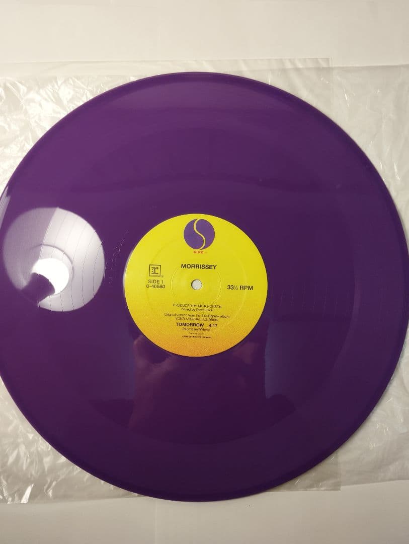 MORRISSEY TOMORROW US盤12インチ カラービニール 美品