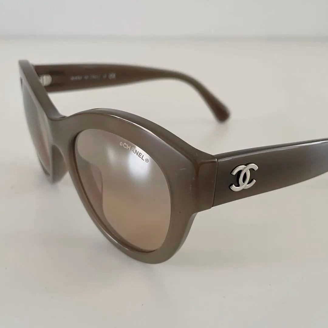 Chanel シャネル サングラス 5371-A ラウンド型ブラウン ベージュ